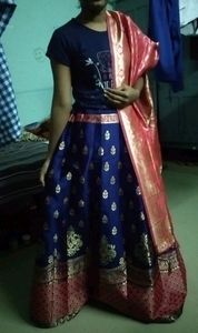 silk lehanga only 1 time wear fully stiched