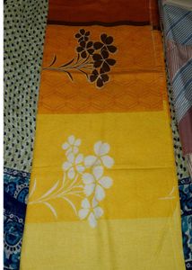 Bright Yellow Floral Single Bedsheet