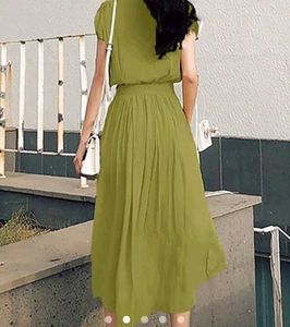 Belted A-line dress