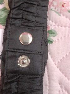 Elegant Beaded Black Belt