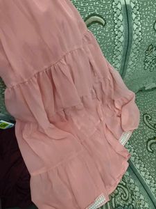 Elegant Green Embroidered Kurta Set with Pink Dupa