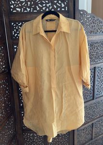 Zara New Celebes Style Shirt MIDI Dress