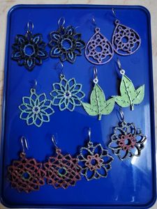 Mandala art Earrings - Set of 6 Pairs