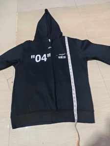 Off-White Style Black Hoodie