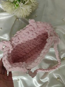 Handmade Chunky Knit Shoulder Bag🌸💕🤍