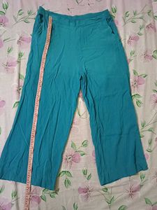 Comfortable Teal Wide-Leg Pants