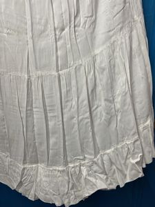 Boho Tiered White Maxi Skirt