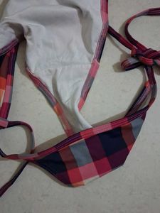 Women's Plaid Bikini Bottom