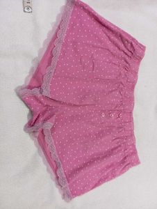 Cute Pink Polka Dot Pajama Shorts