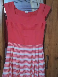 XS Pink Striped Dress