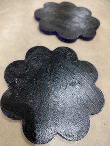 2 Resin Hand painted Coaster Set
