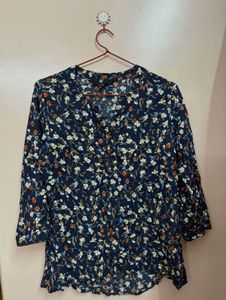Chic Floral Print Top