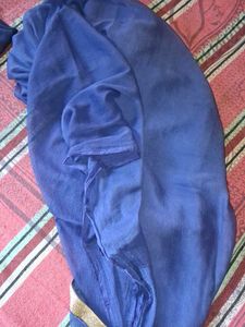 Beautiful Blue dupaata with Gold Border