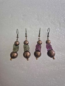 Unique Beaded Drop Earrings - Unused