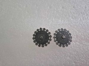 Oxidized Silver Tribal Earrings - Unused