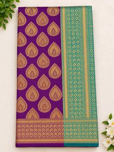 Beautiful Purple &amp; Gold Saree
