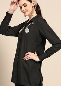 Black Shirt Kurta