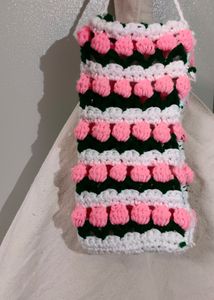 Crochet Tulip Bag Keychain