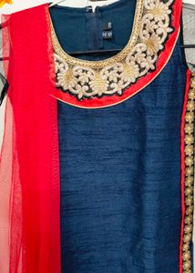 Elegant Navy Blue Saree