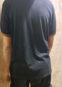 Men's Black &amp; Brown Polo Shirt