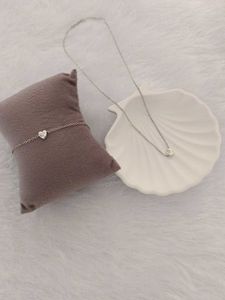 Heart Necklace &amp; Bracelet Set