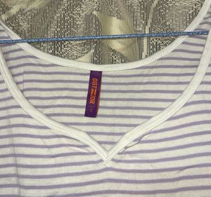 Striped V-Neck Crop Tank Top