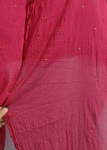 red georgette sequence Dupatta mukesh heavy