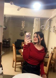 Savana Stylish Red Cowl Neck Top