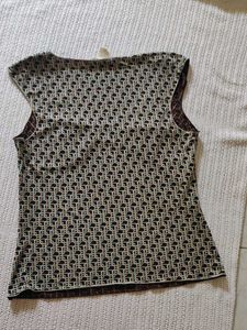 Chic Geometric Print Sleeveless Top