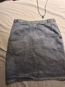 Guess Vintage Grey Denim Mini Skirt