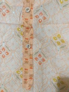 Peach Printed Kurta