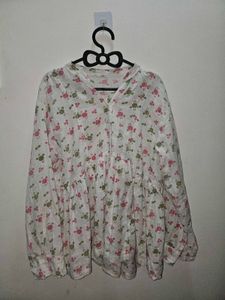 Cotton white peplum top