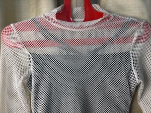 Mesh Net Top with Stripes