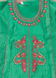 Green Kurta with Pink Palazzo