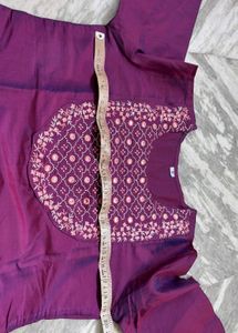 Elegant Purple Kurta Pant Set
