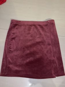 Velvet Mini Skirt