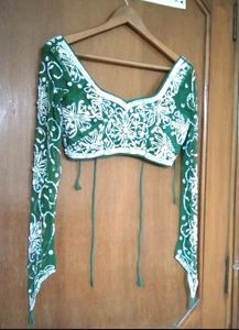 New Heavy Sequence Green Lehnga Set