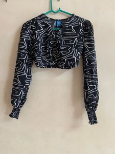 Stylish Black &amp; White Printed Co-ord Set