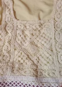 Boho Crochet Square Neck Top