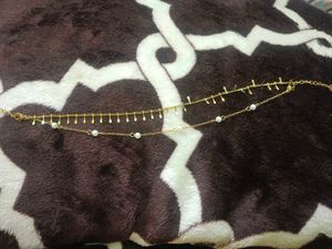 Delicate Layered Anklet with Pearls