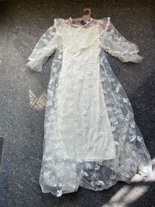 Elegant White Lace Dress