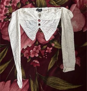 Sheer White Cut-out Tube Top