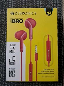 Zebronics (Zeb-Bro) Earphones with Mic - Green