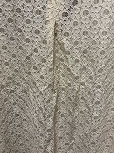 Cream Lace Trim Button-Up Shirt