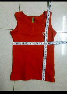 Red Tank Top With Measurements