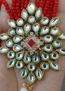 Stunning Red Beaded Necklace Set
