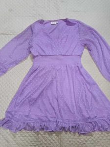 Lavender Swiss Dot Dress