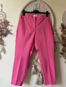 Vibrant Pink High-Waisted Trousers