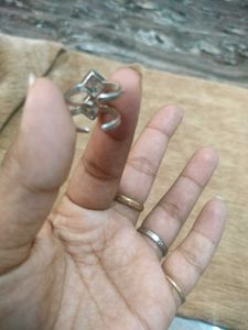 Silver Toe Rings with Cubic Zirconia