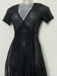 TRANSPARENT Elegant Black Sheer Dress